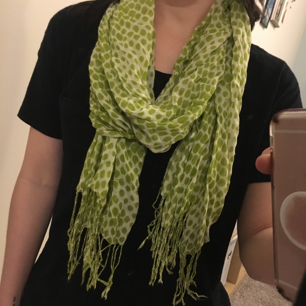 Spring green lightweight scarf